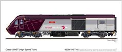 Card No.248: 43366 HST 40 - Celebrating 40 Years of HST Operations on the Cross Country Network