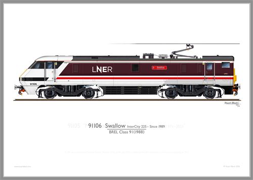 Print No. 820: 91106 Swallow - InterCity 225 Since 1989